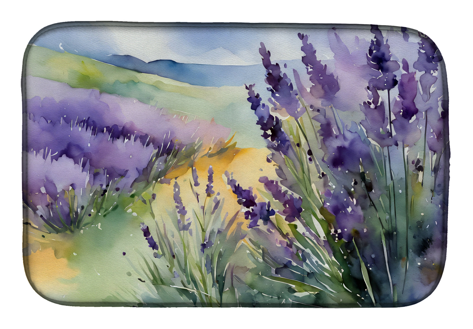 Buy this Lavender in Watercolor Dish Drying Mat