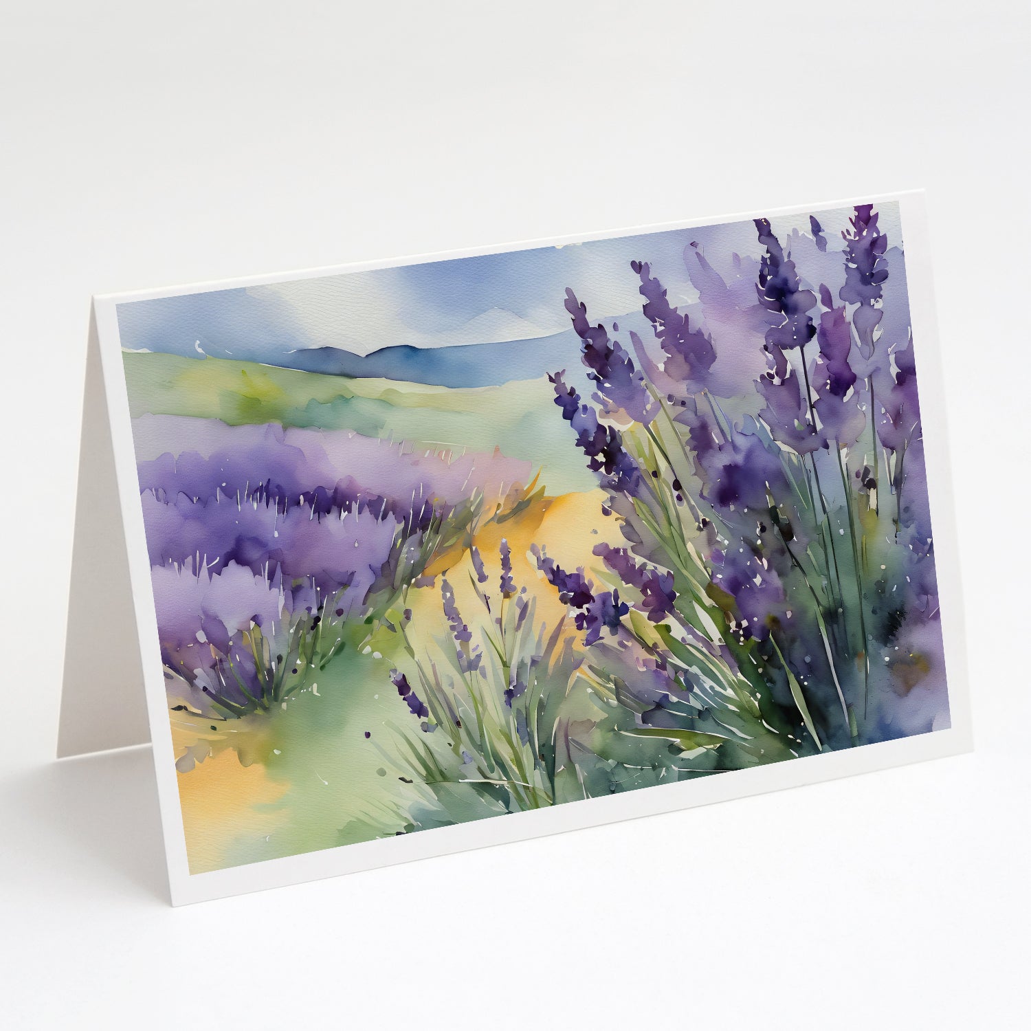 Buy this Lavender in Watercolor Greeting Cards and Envelopes Pack of 8