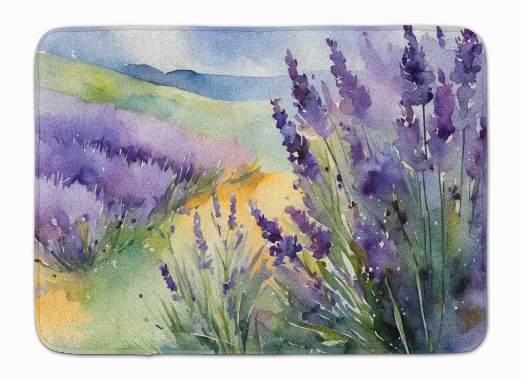 Buy this Lavender in Watercolor Memory Foam Kitchen Mat