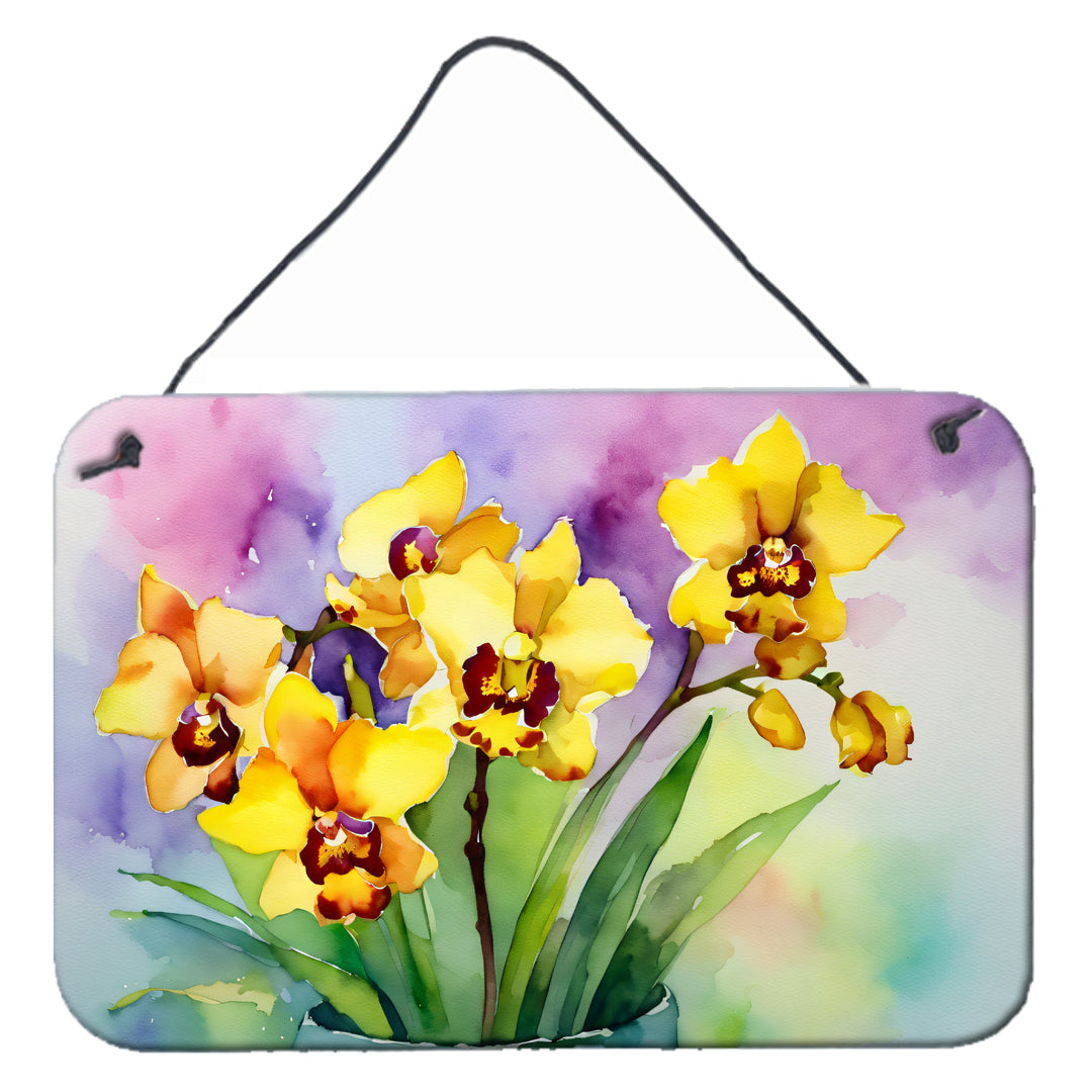 Buy this Orchids in Watercolor Wall or Door Hanging Prints