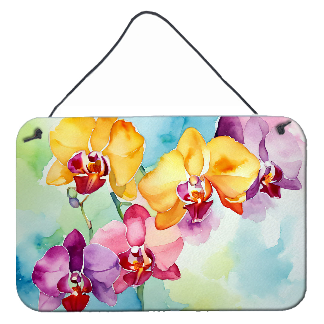 Buy this Orchids in Watercolor Wall or Door Hanging Prints