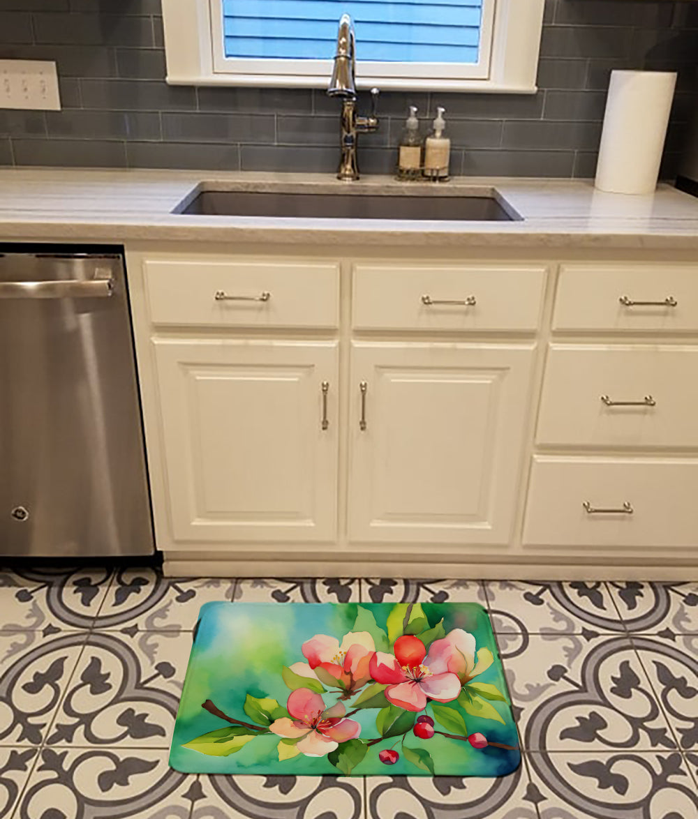Buy this Arkansas Apple Blossom in Watercolor Memory Foam Kitchen Mat