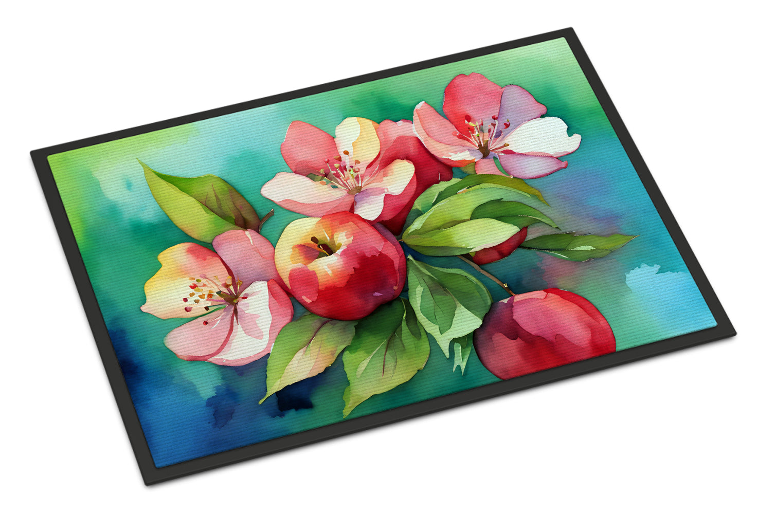 Buy this Arkansas Apple Blossom in Watercolor Indoor or Outdoor Mat 24x36