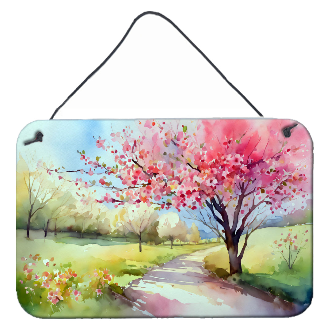 Buy this Michigan Apple Blossoms in Watercolor Wall or Door Hanging Prints