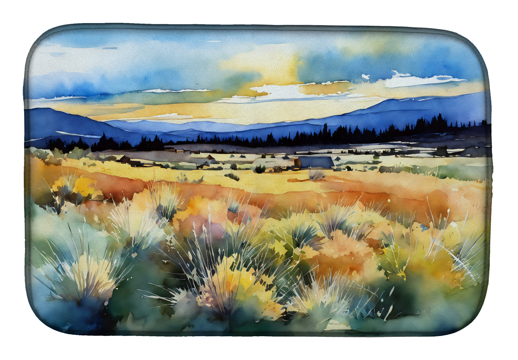 Buy this Nevada Sagebrush in Watercolor Dish Drying Mat