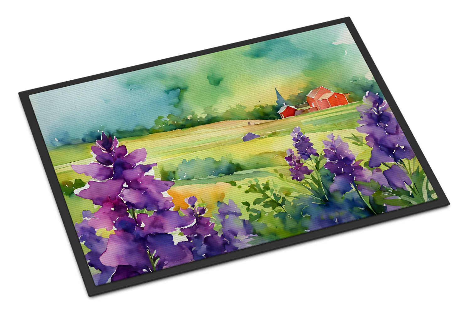Buy this New Jersey Violet in Watercolor Doormat 18x27