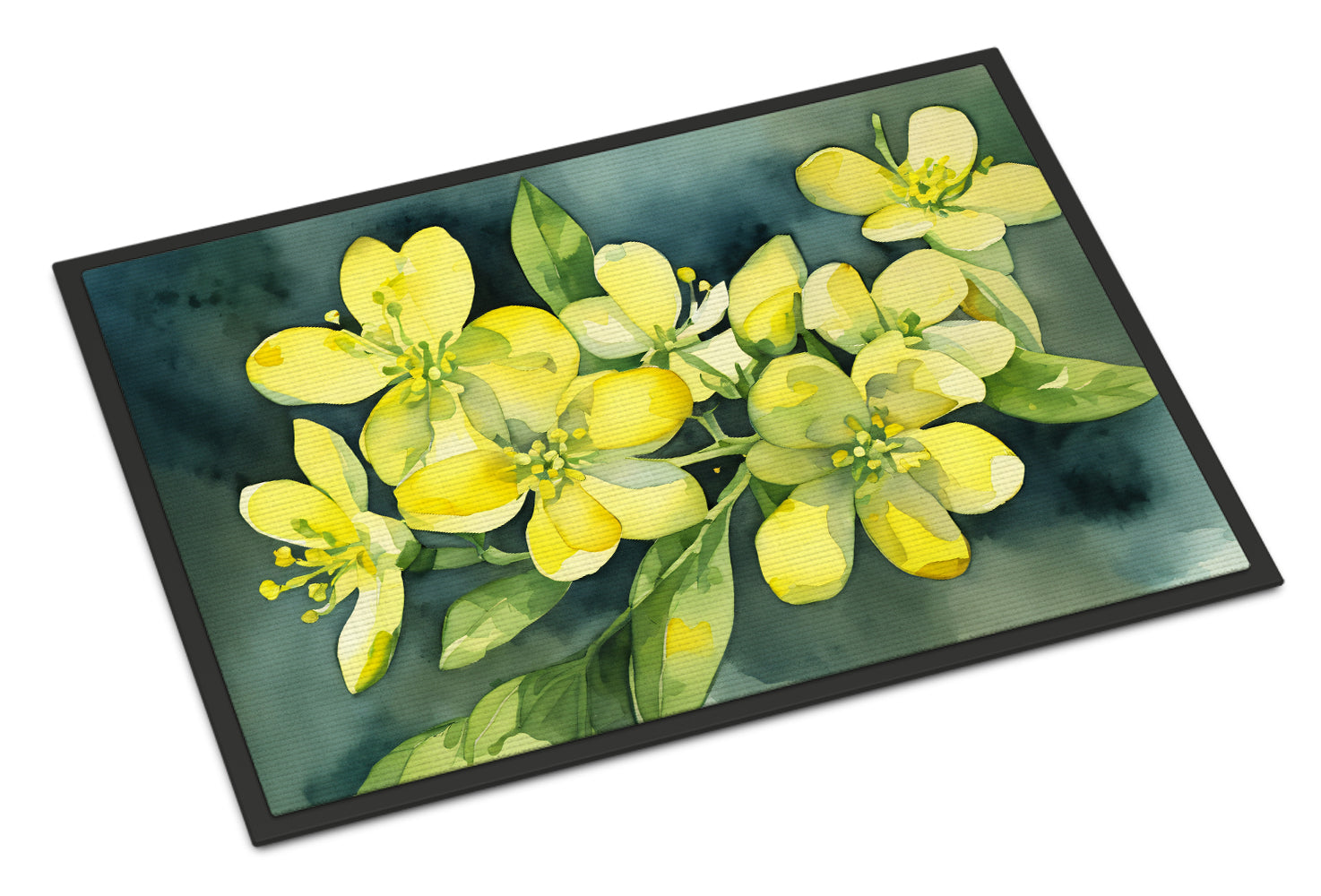 Buy this South Carolina Yellow Jessamine in Watercolor Doormat 18x27