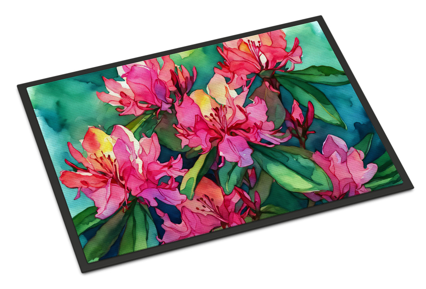 Buy this West Virginia Rhododendrons in Watercolor Doormat 18x27