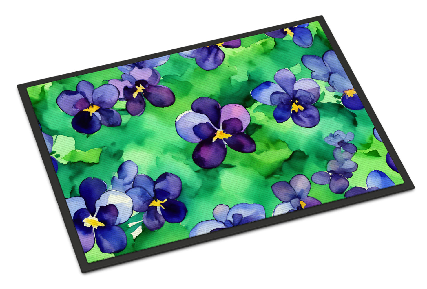 Buy this Wisconsin Wood Violets in Watercolor Doormat 18x27