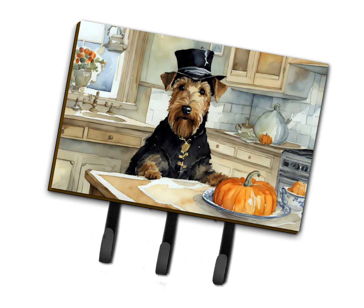Buy this Airedale Terrier Fall Kitchen Pumpkins Leash or Key Holder