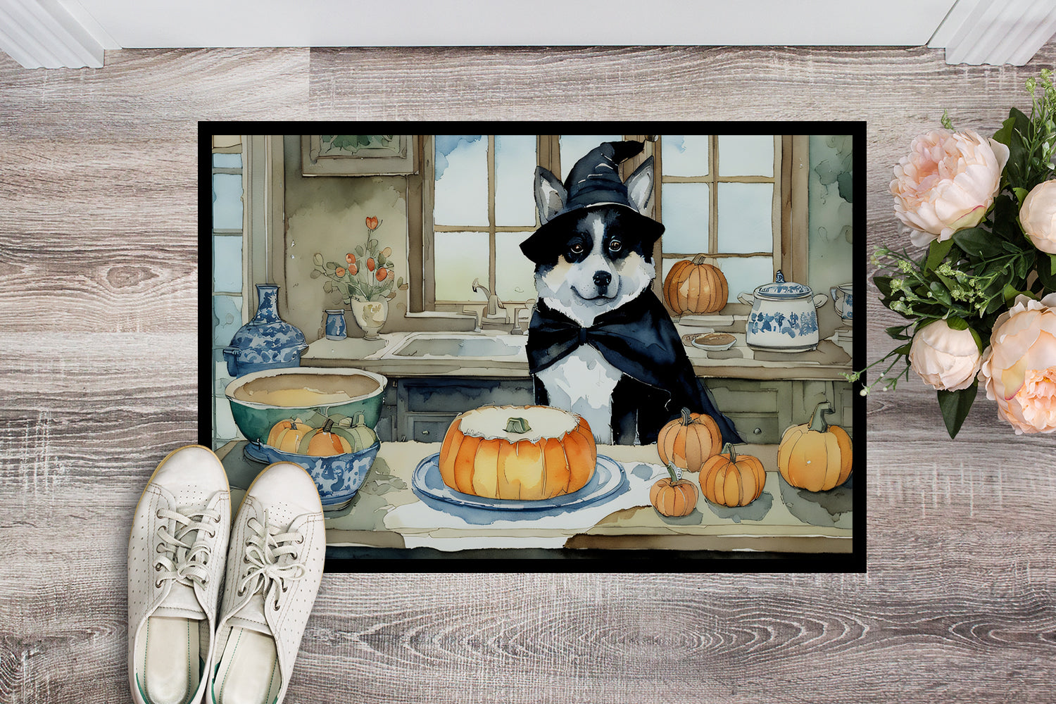 Buy this Akita Fall Kitchen Pumpkins Doormat 18x27