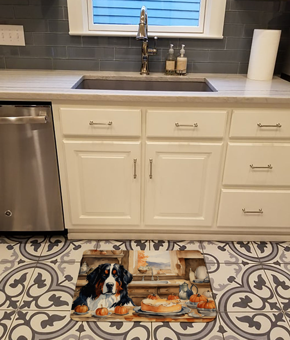 Buy this Bernese Mountain Dog Fall Kitchen Pumpkins Memory Foam Kitchen Mat