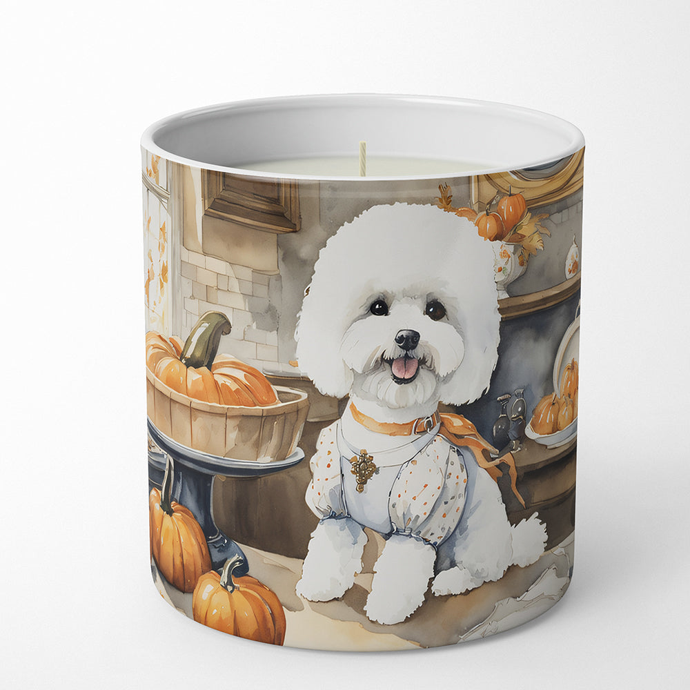 Buy this Bichon Frise Fall Kitchen Pumpkins Decorative Soy Candle