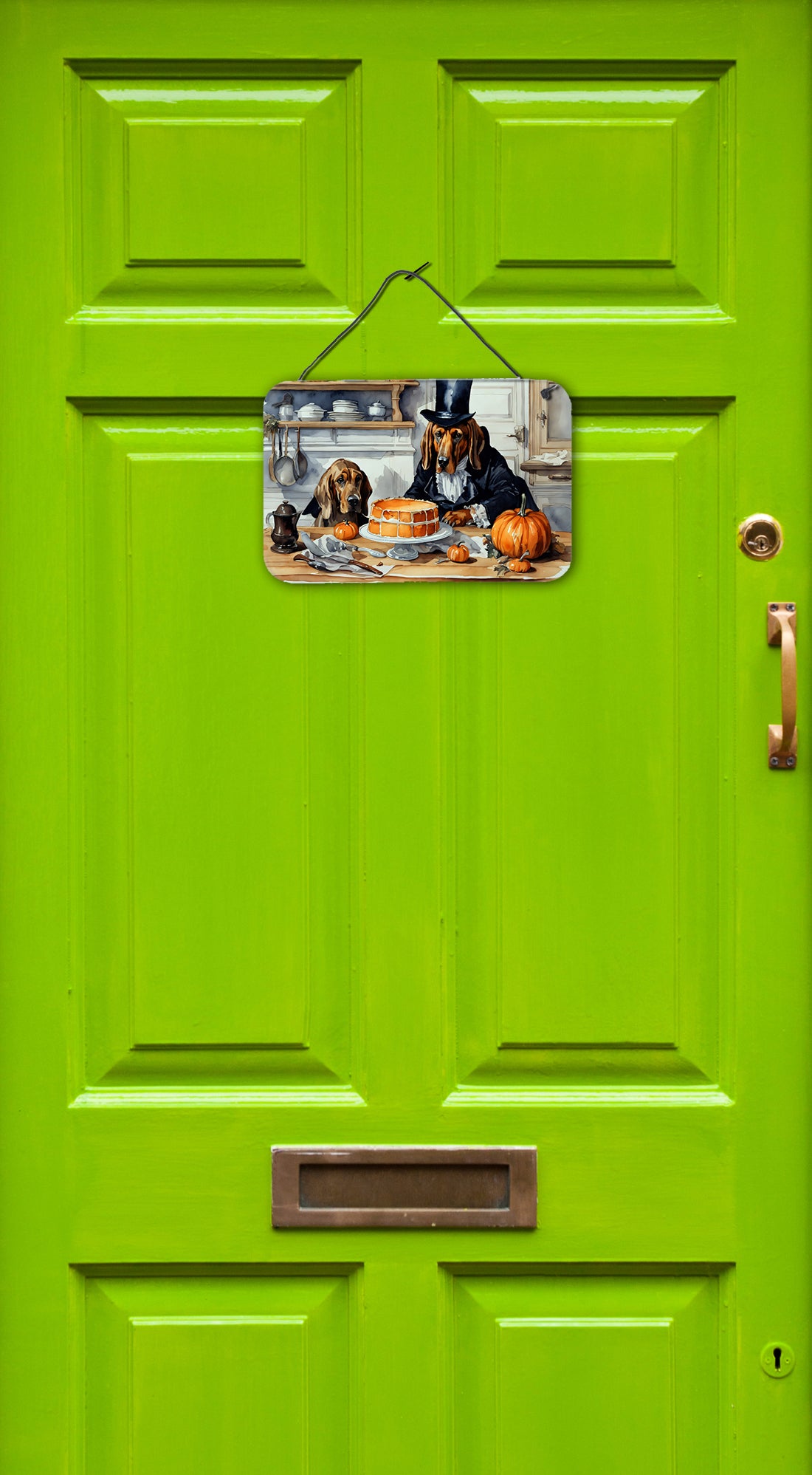 Buy this Bloodhound Fall Kitchen Pumpkins Wall or Door Hanging Prints