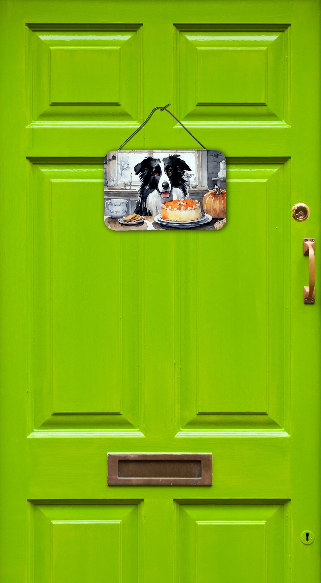 Buy this Border Collie Fall Kitchen Pumpkins Wall or Door Hanging Prints