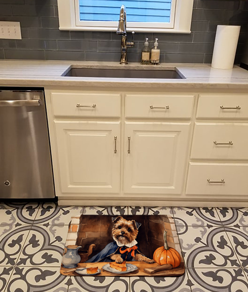 Buy this Border Terrier Fall Kitchen Pumpkins Memory Foam Kitchen Mat