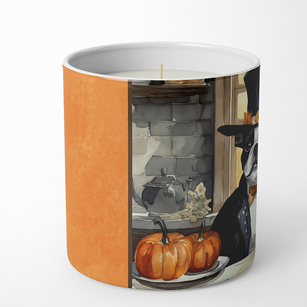 Buy this Boston Terrier Fall Kitchen Pumpkins Decorative Soy Candle