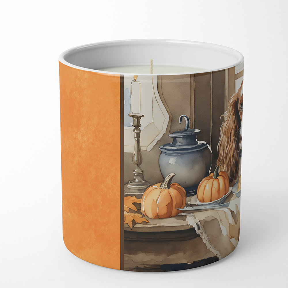 Buy this Cavalier Spaniel Fall Kitchen Pumpkins Decorative Soy Candle