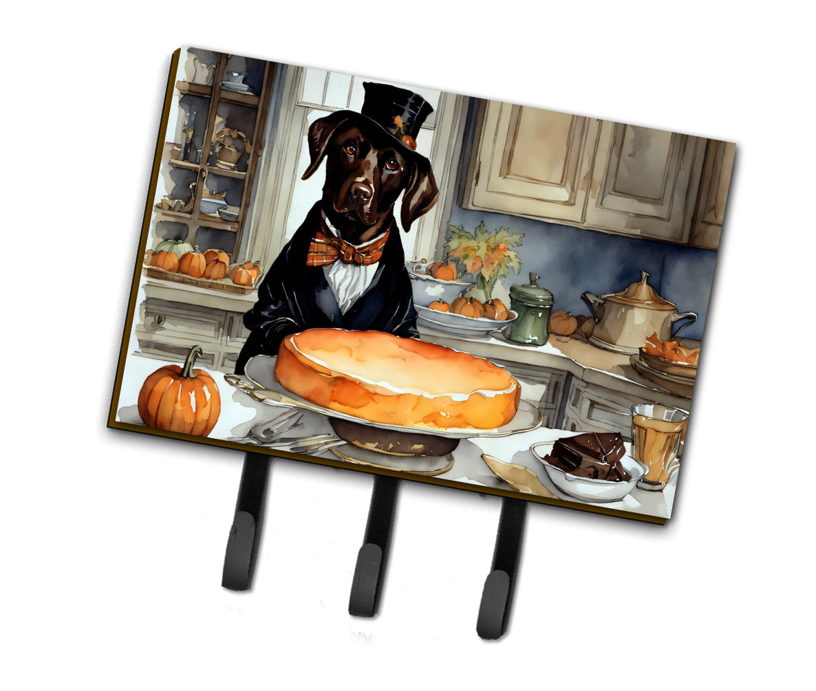 Buy this Chocolate Lab Fall Kitchen Pumpkins Leash or Key Holder