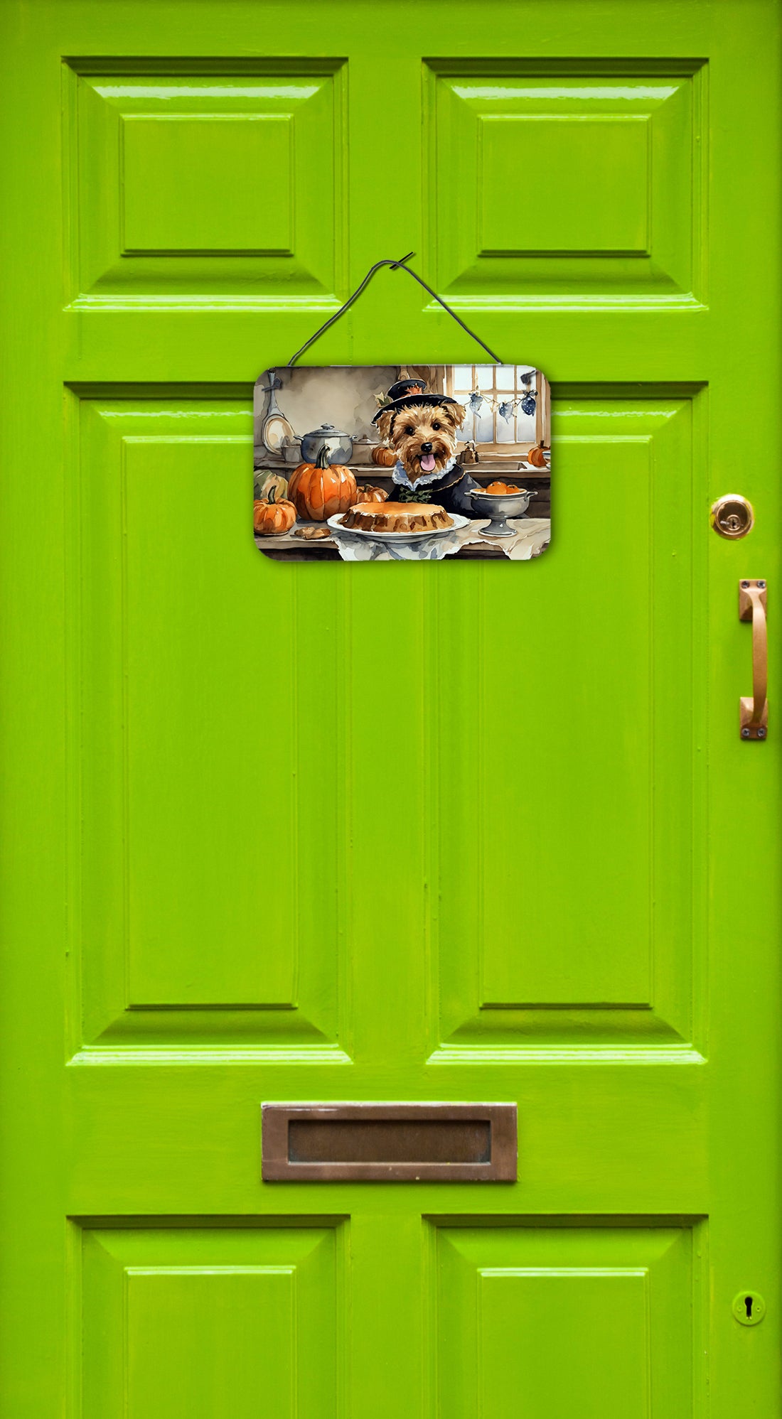 Lakeland Terrier Fall Kitchen Pumpkins Wall or Door Hanging Prints
