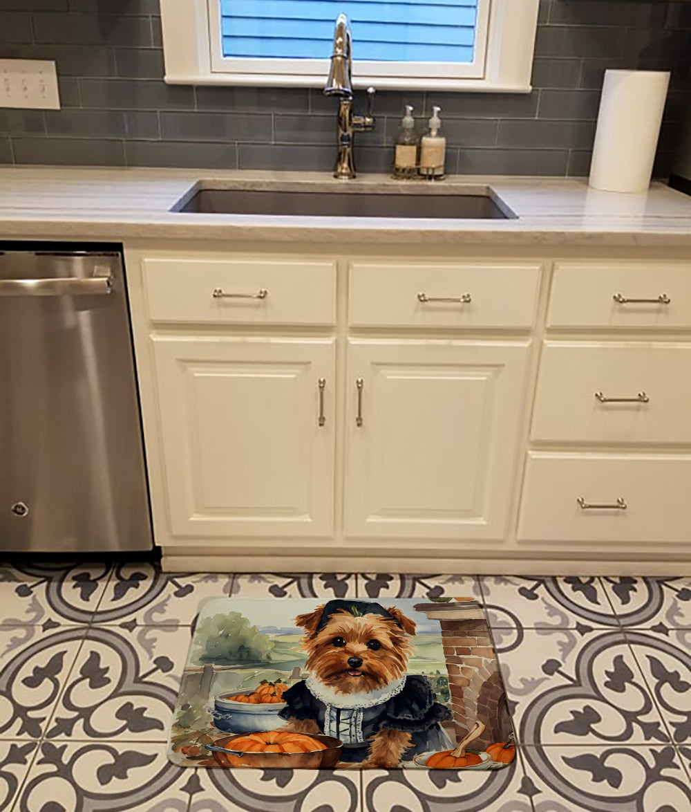Buy this Norfolk Terrier Fall Kitchen Pumpkins Memory Foam Kitchen Mat
