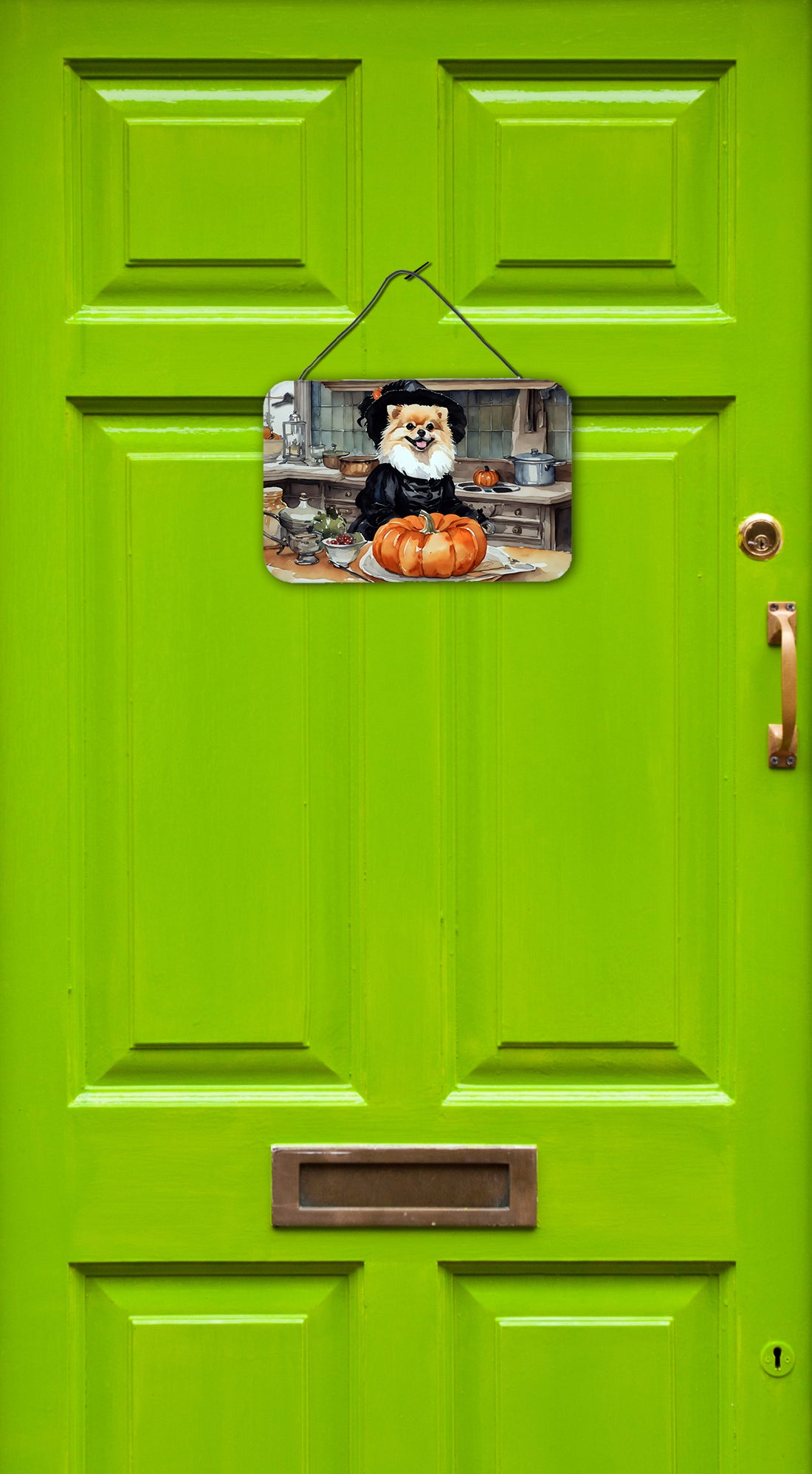 Buy this Pomeranian Fall Kitchen Pumpkins Wall or Door Hanging Prints