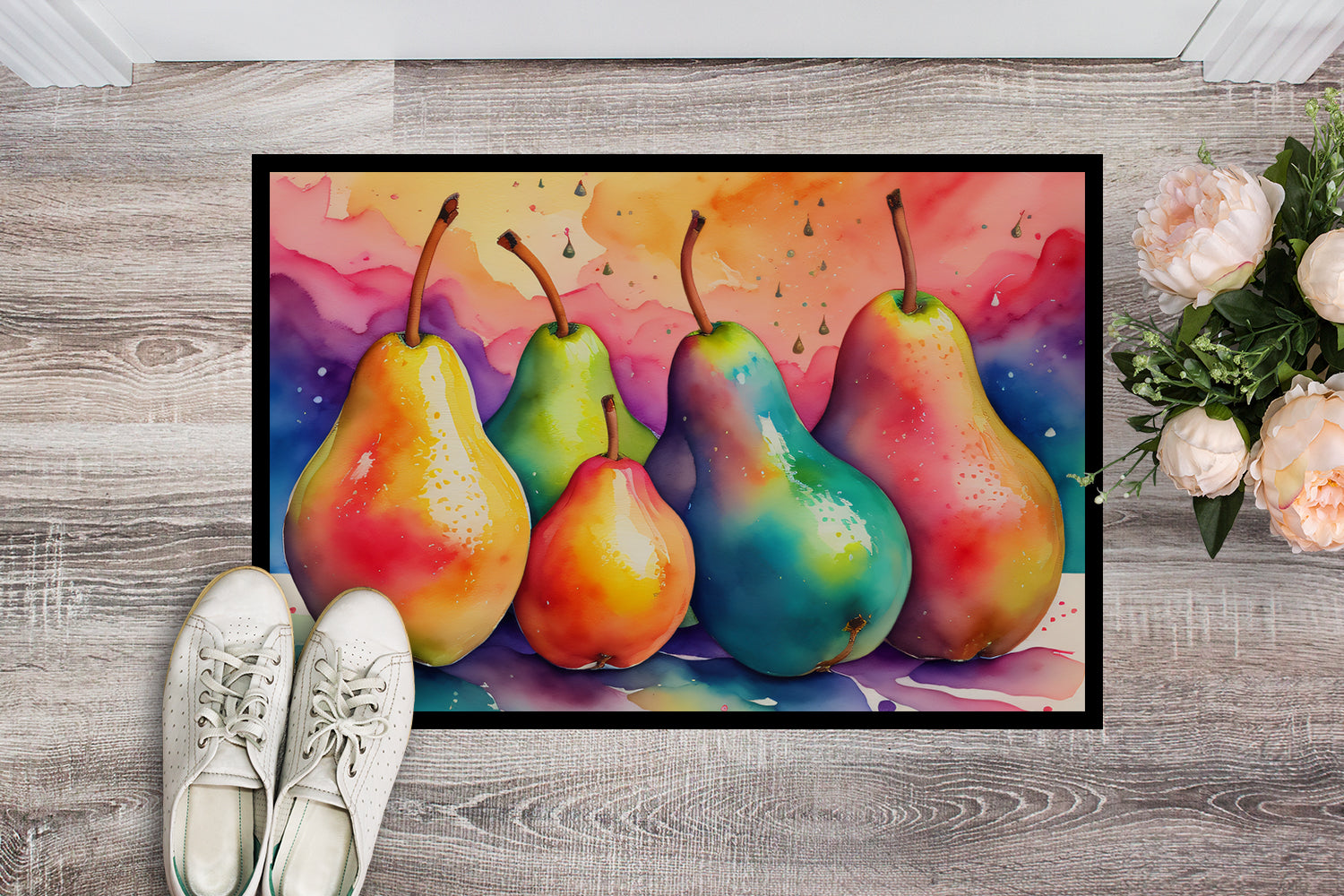 Colorful Pears Indoor or Outdoor Mat 24x36