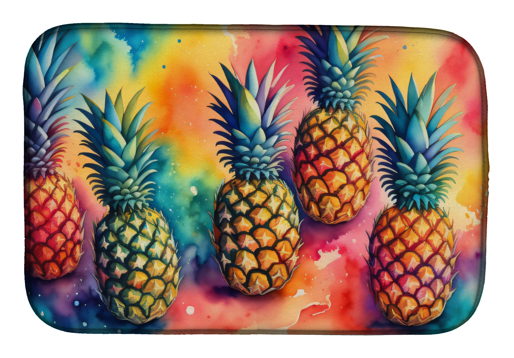 Buy this Colorful Pineapples Dish Drying Mat