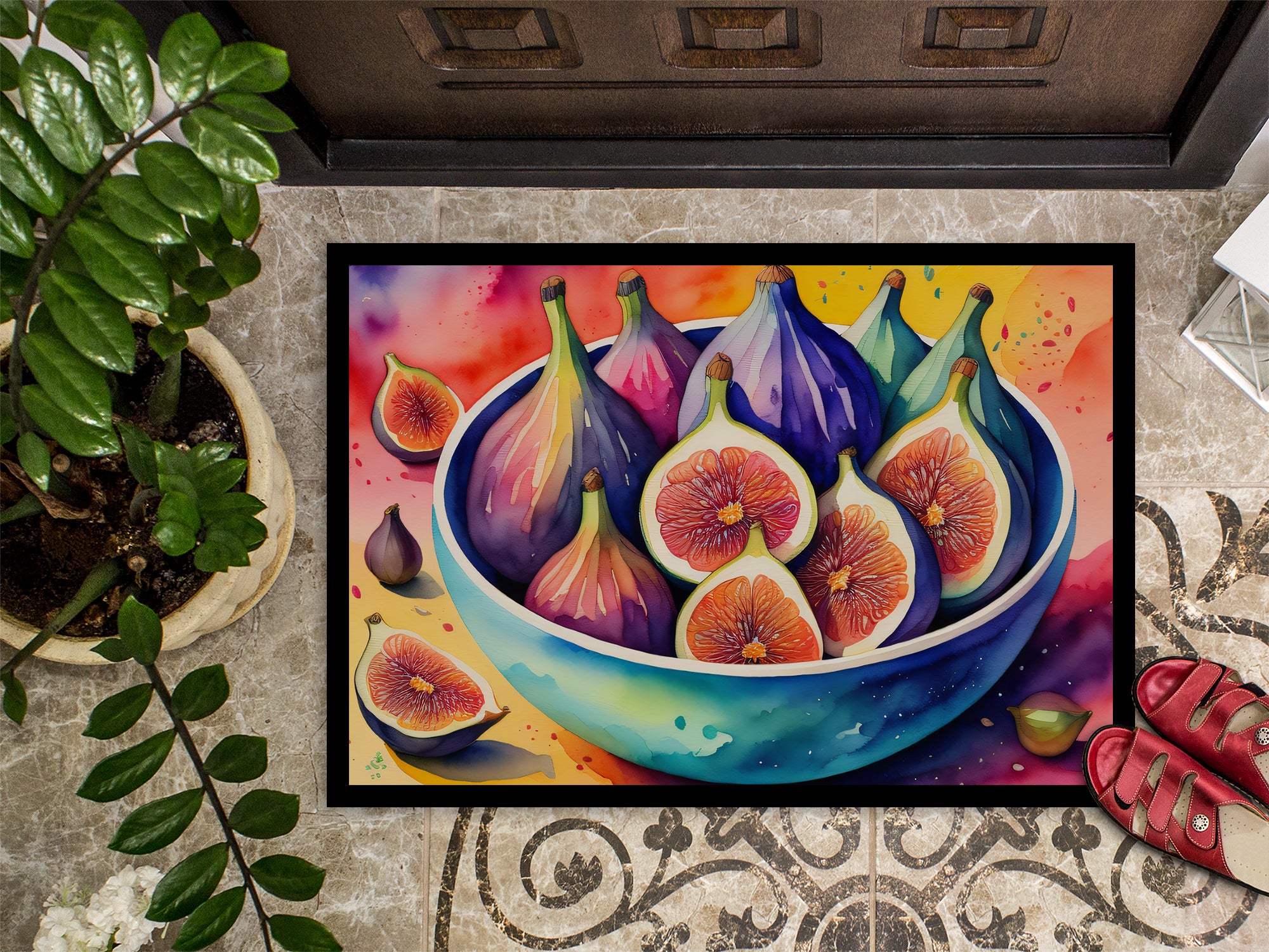 Colorful Figs Doormat 18x27