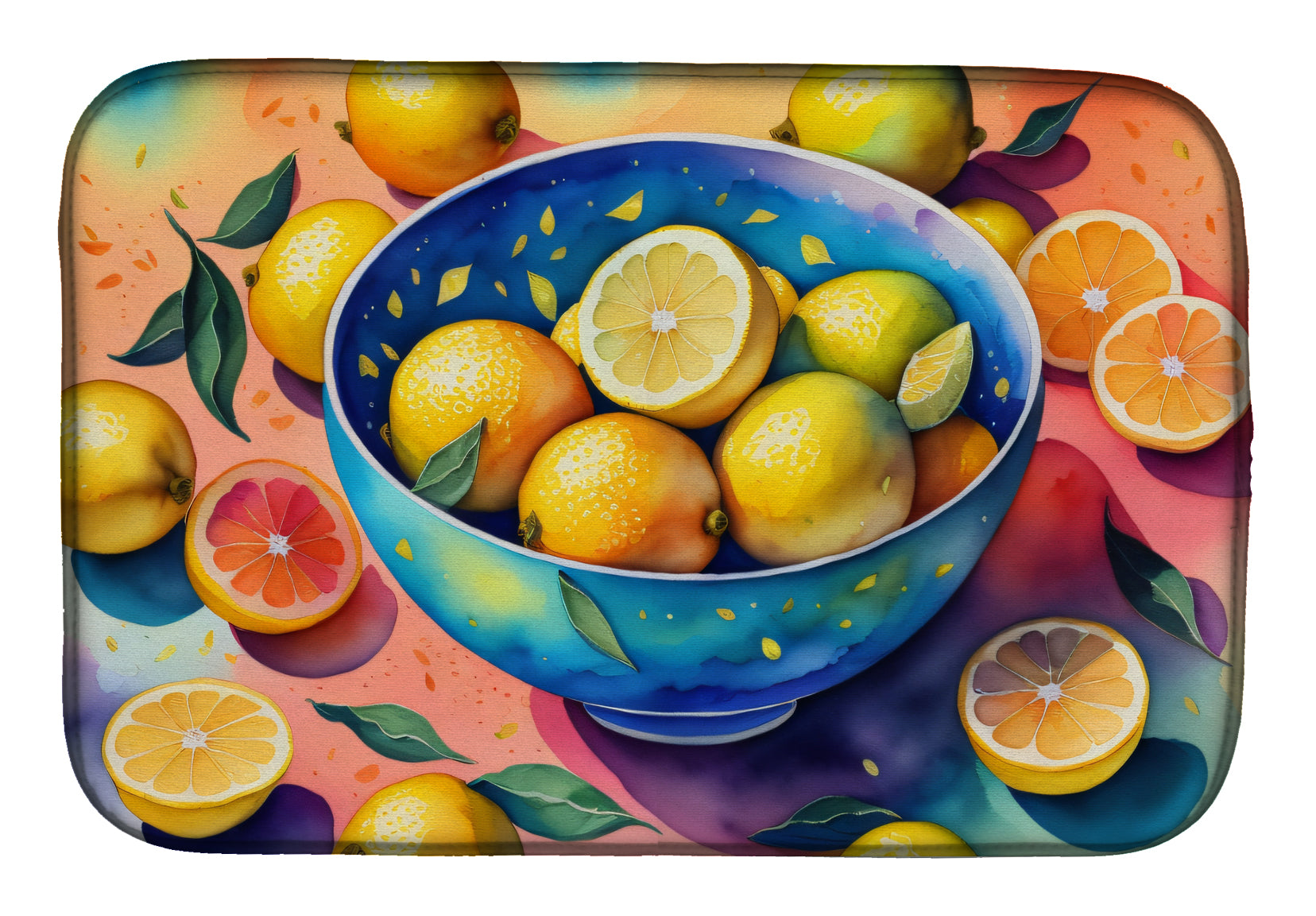 Buy this Colorful Lemons Dish Drying Mat