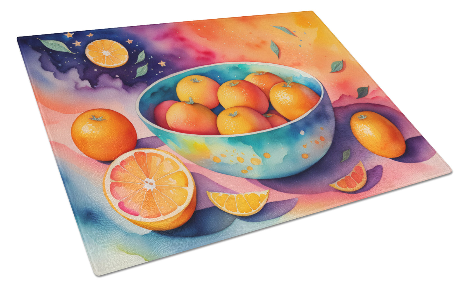 Buy this Colorful Oranges Glass Cutting Board Large
