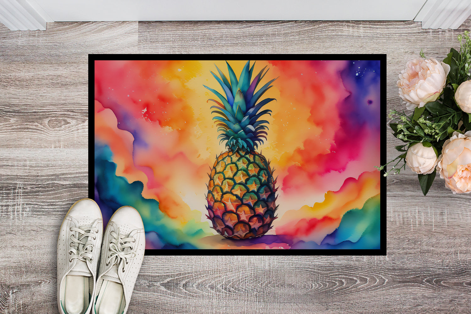 Buy this Colorful Pineapple Indoor or Outdoor Mat 24x36