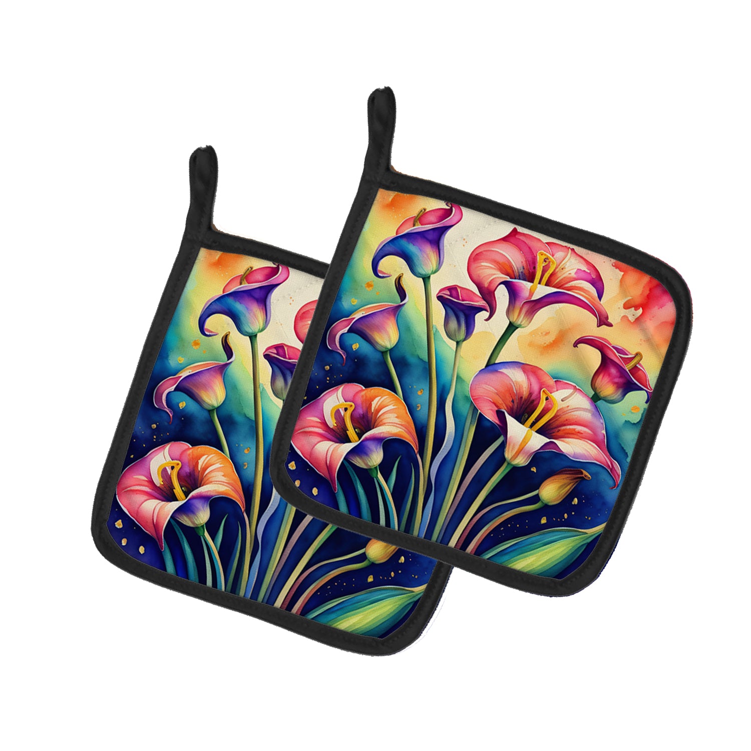Buy this Colorful Calla Lilies Pair of Pot Holders