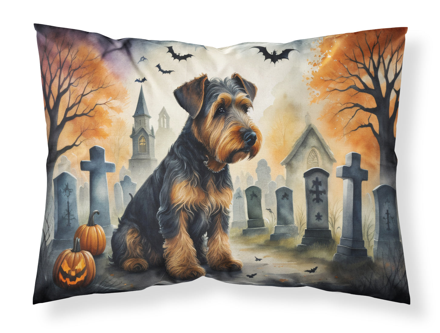 Buy this Airedale Terrier Spooky Halloween Fabric Standard Pillowcase