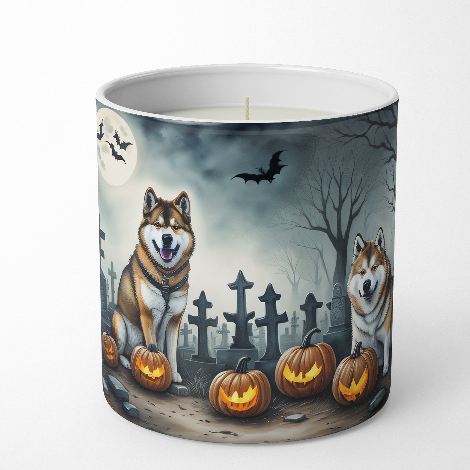 Buy this Akita Spooky Halloween Decorative Soy Candle