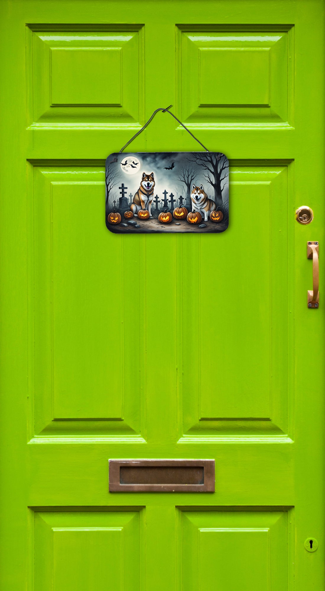 Buy this Akita Spooky Halloween Wall or Door Hanging Prints