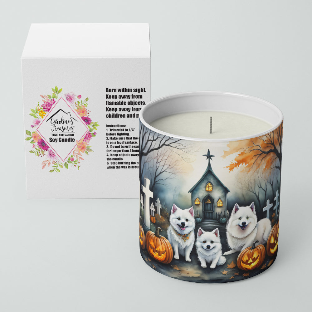 Buy this American Eskimo Spooky Halloween Decorative Soy Candle