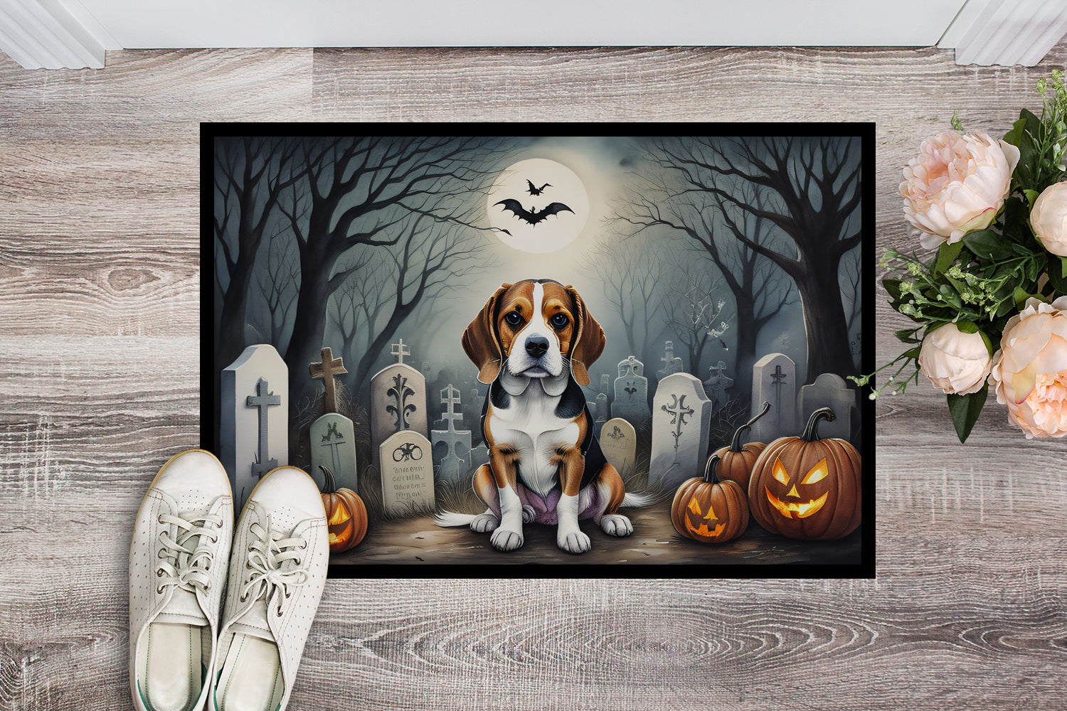 Buy this Beagle Spooky Halloween Indoor or Outdoor Mat 24x36