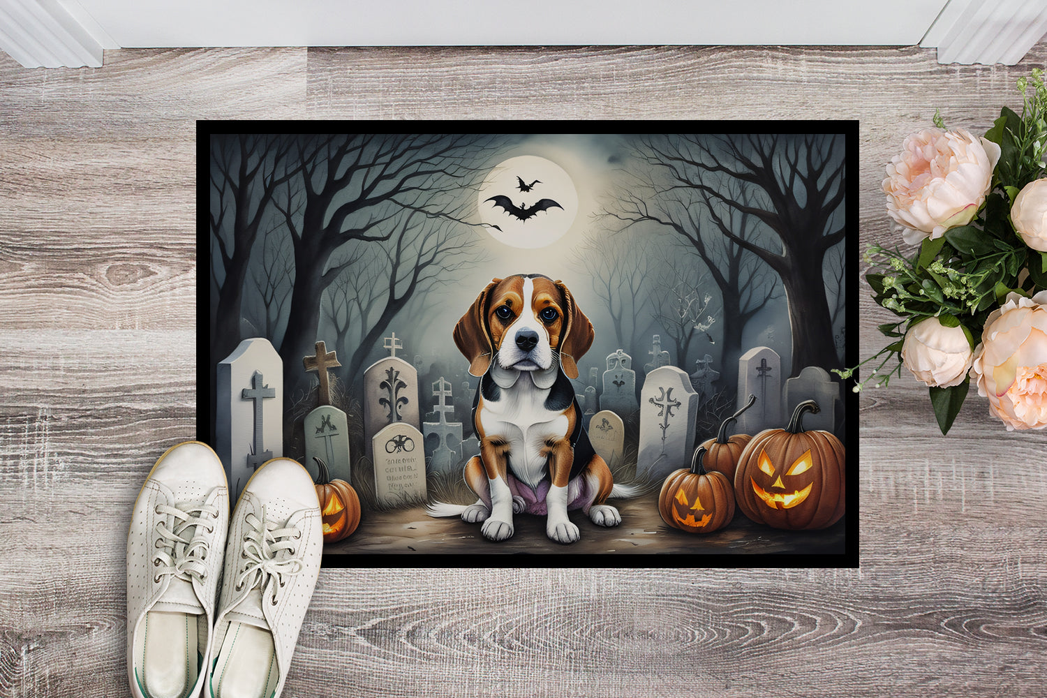 Buy this Beagle Spooky Halloween Doormat 18x27