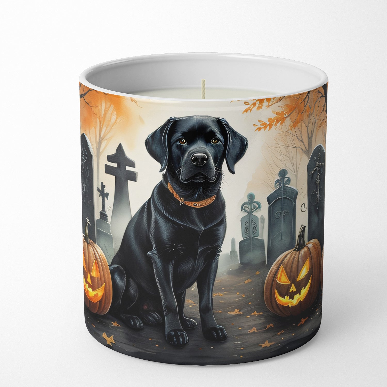 Buy this Black Labrador Retriever Spooky Halloween Decorative Soy Candle