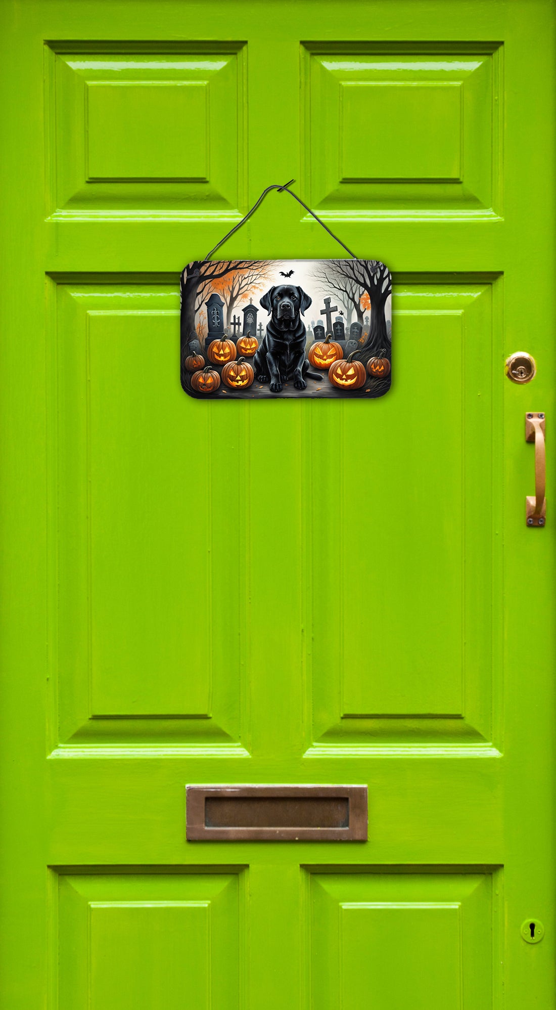 Buy this Black Labrador Retriever Spooky Halloween Wall or Door Hanging Prints