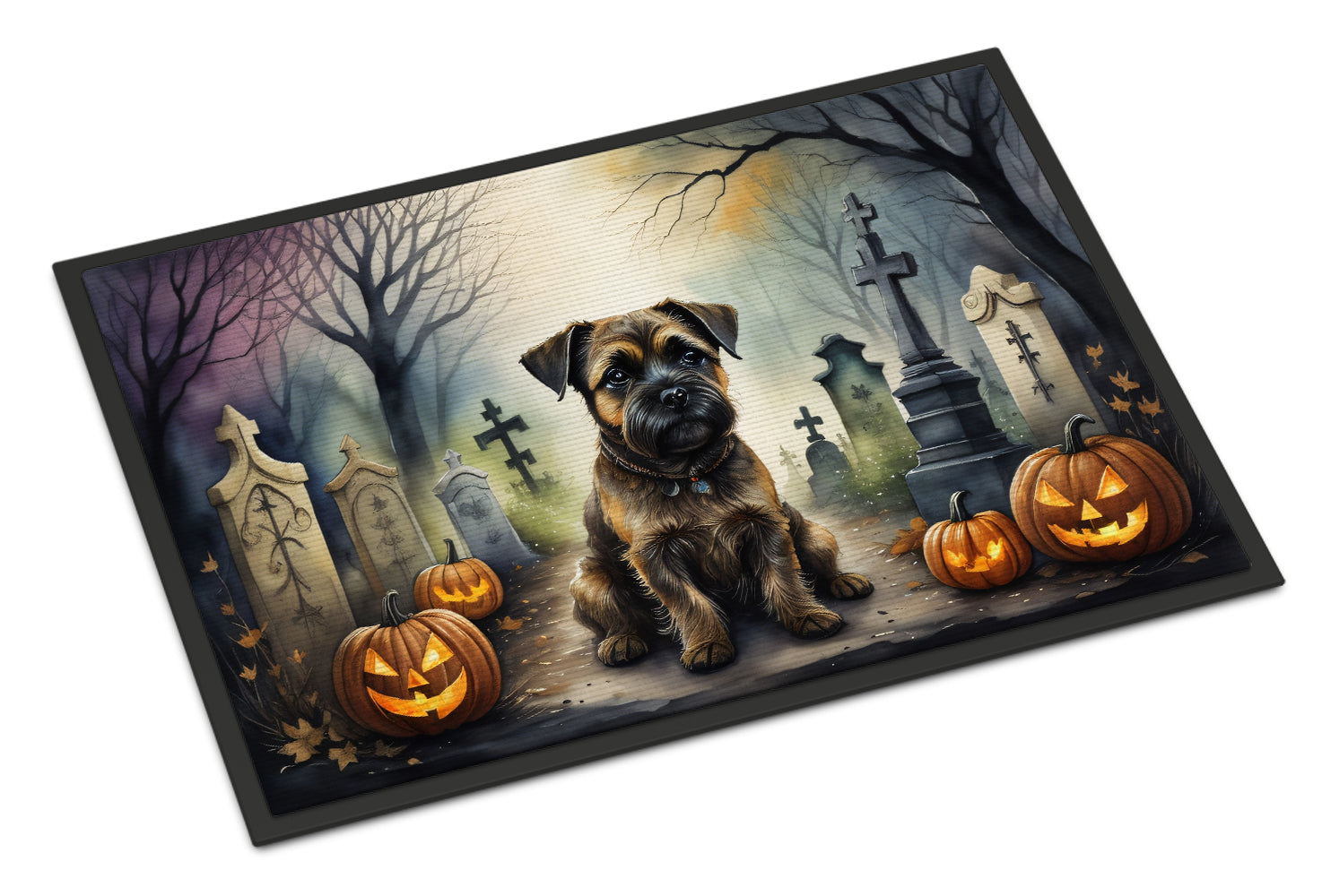 Buy this Border Terrier Spooky Halloween Doormat 18x27