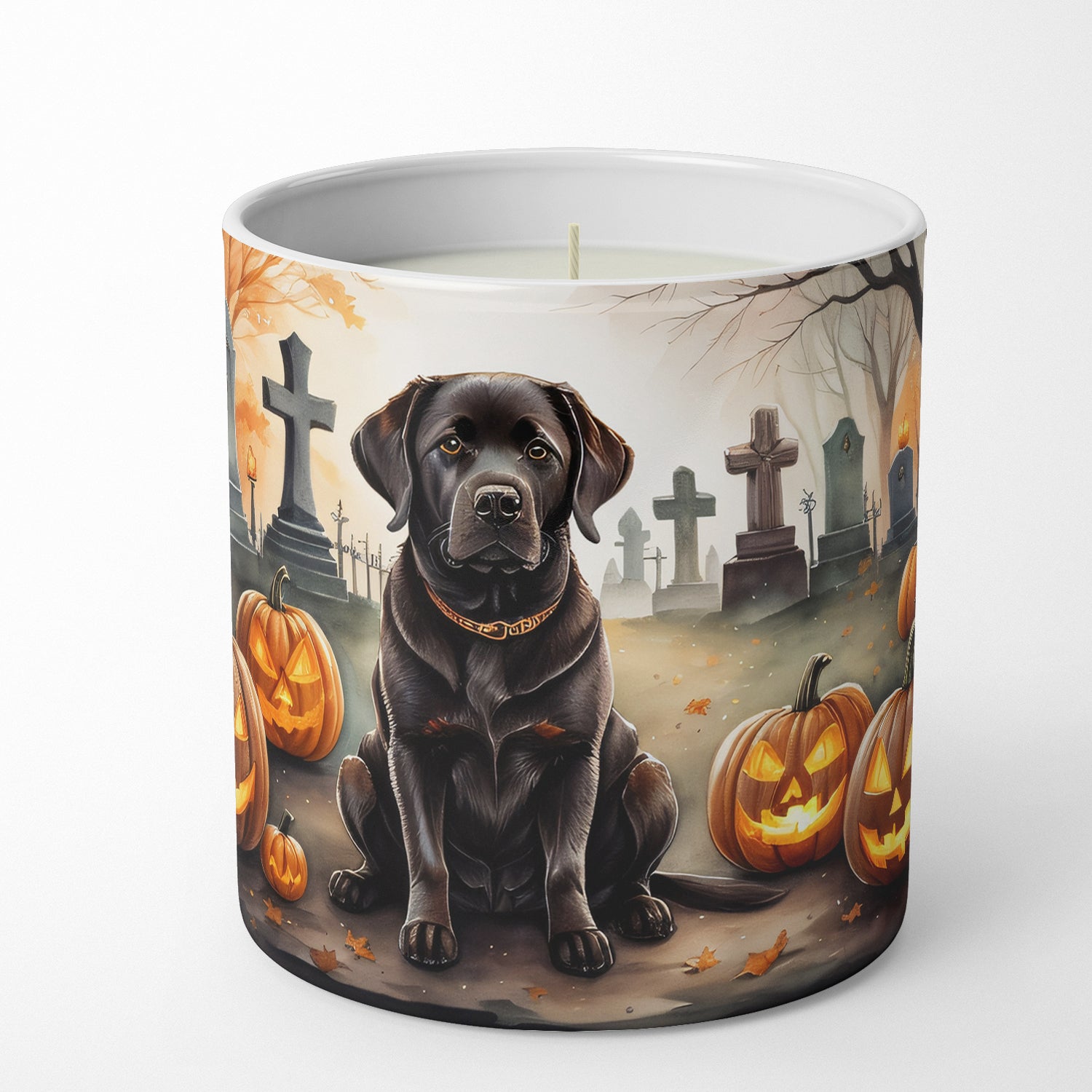 Buy this Chocolate Labrador Retriever Spooky Halloween Decorative Soy Candle
