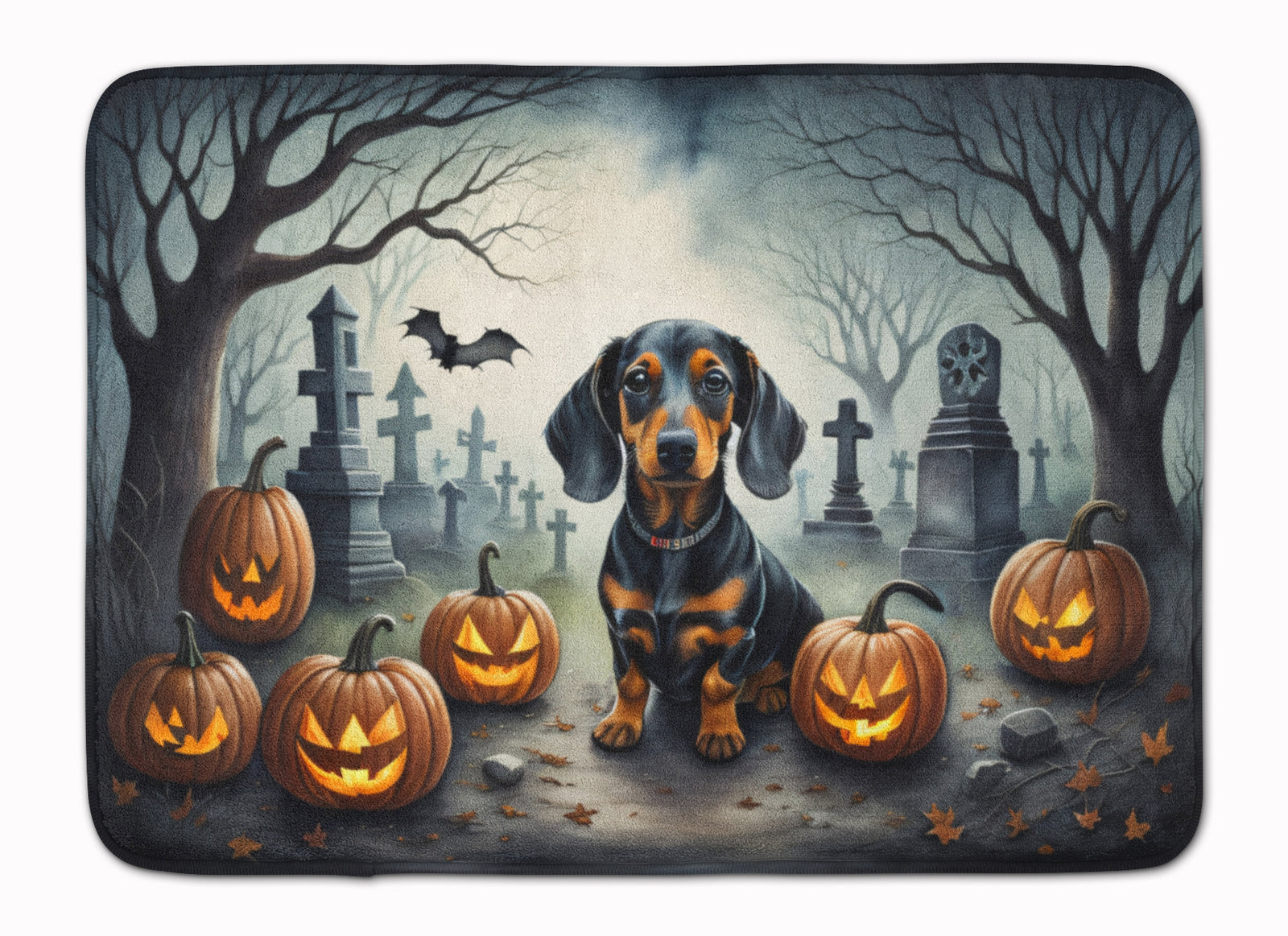 Buy this Dachshund Spooky Halloween Memory Foam Kitchen Mat
