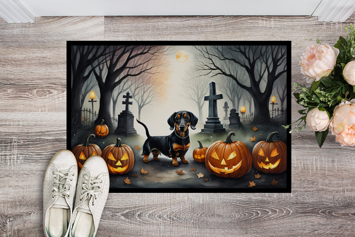 Buy this Dachshund Spooky Halloween Doormat 18x27