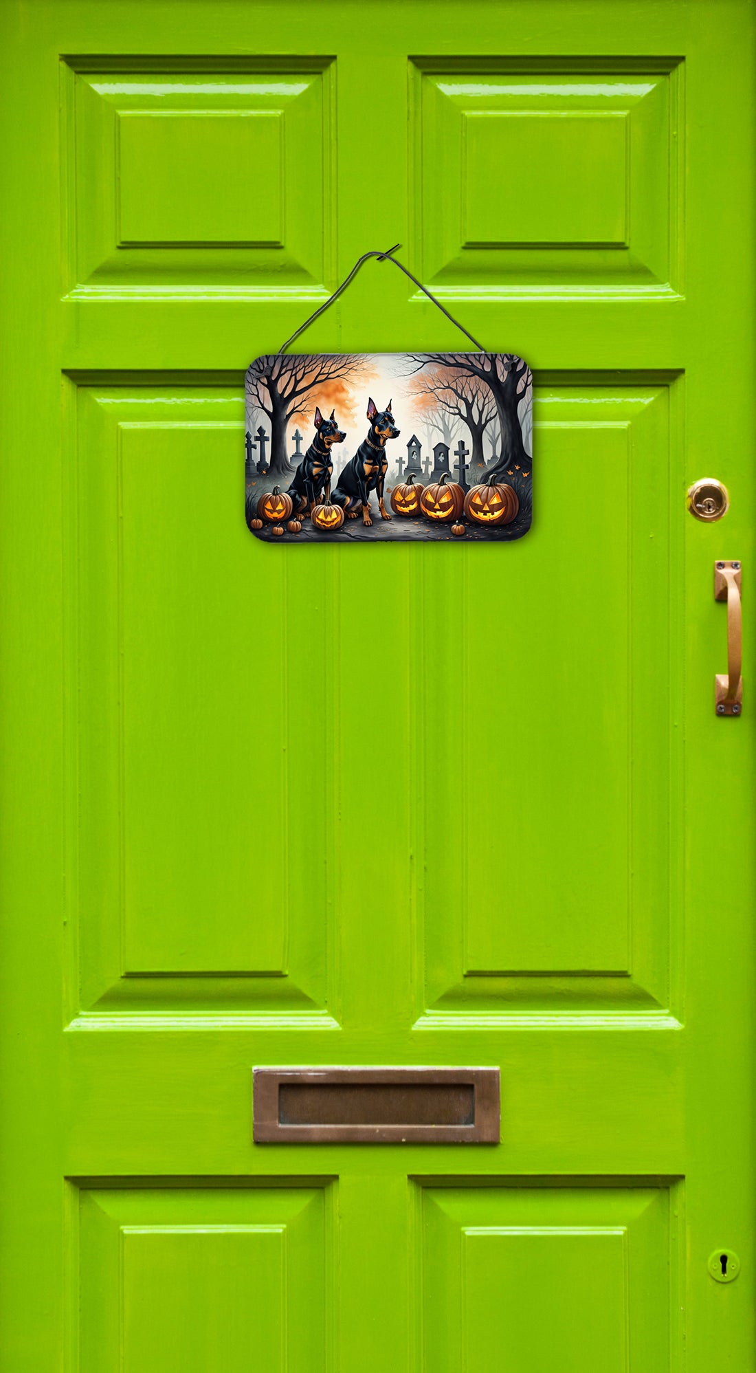 Buy this Doberman Pinscher Spooky Halloween Wall or Door Hanging Prints