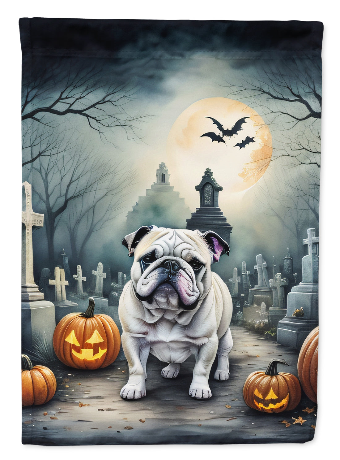Buy this English Bulldog Spooky Halloween House Flag