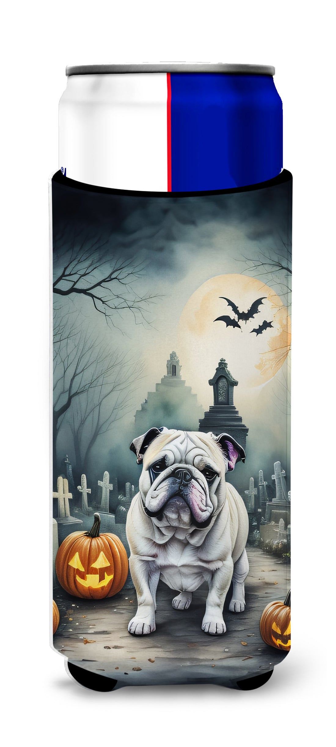 Buy this English Bulldog Spooky Halloween Hugger for Ultra Slim Cans