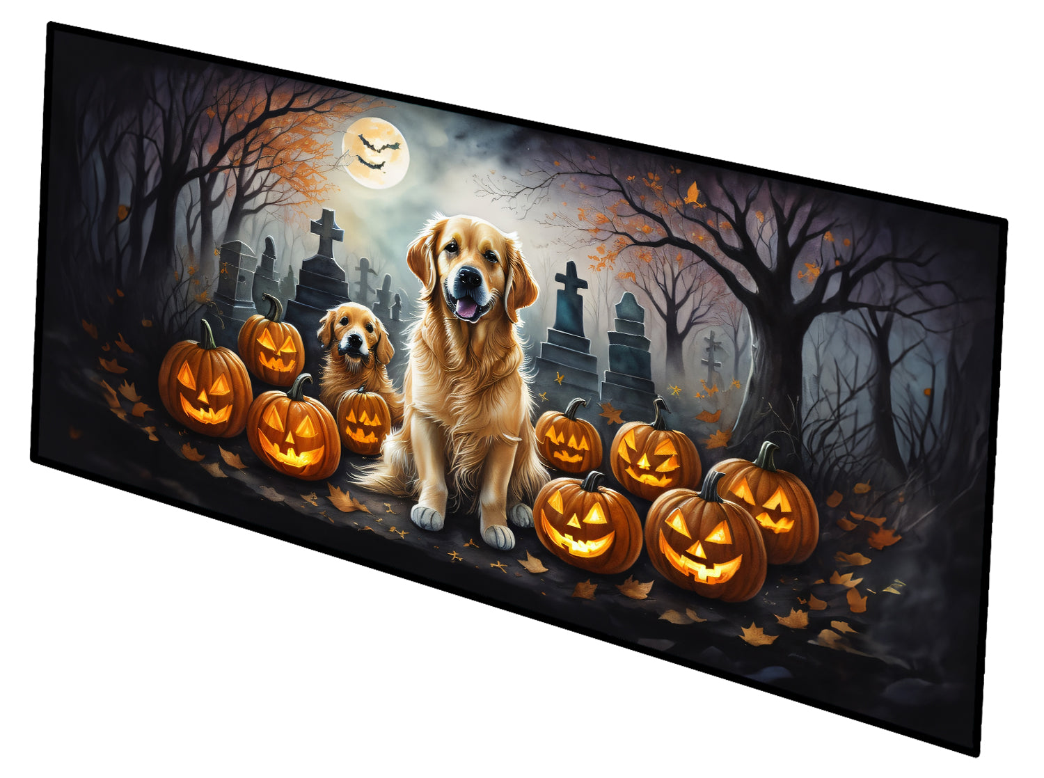 Buy this Golden Retriever Spooky Halloween Runner Mat 28x58