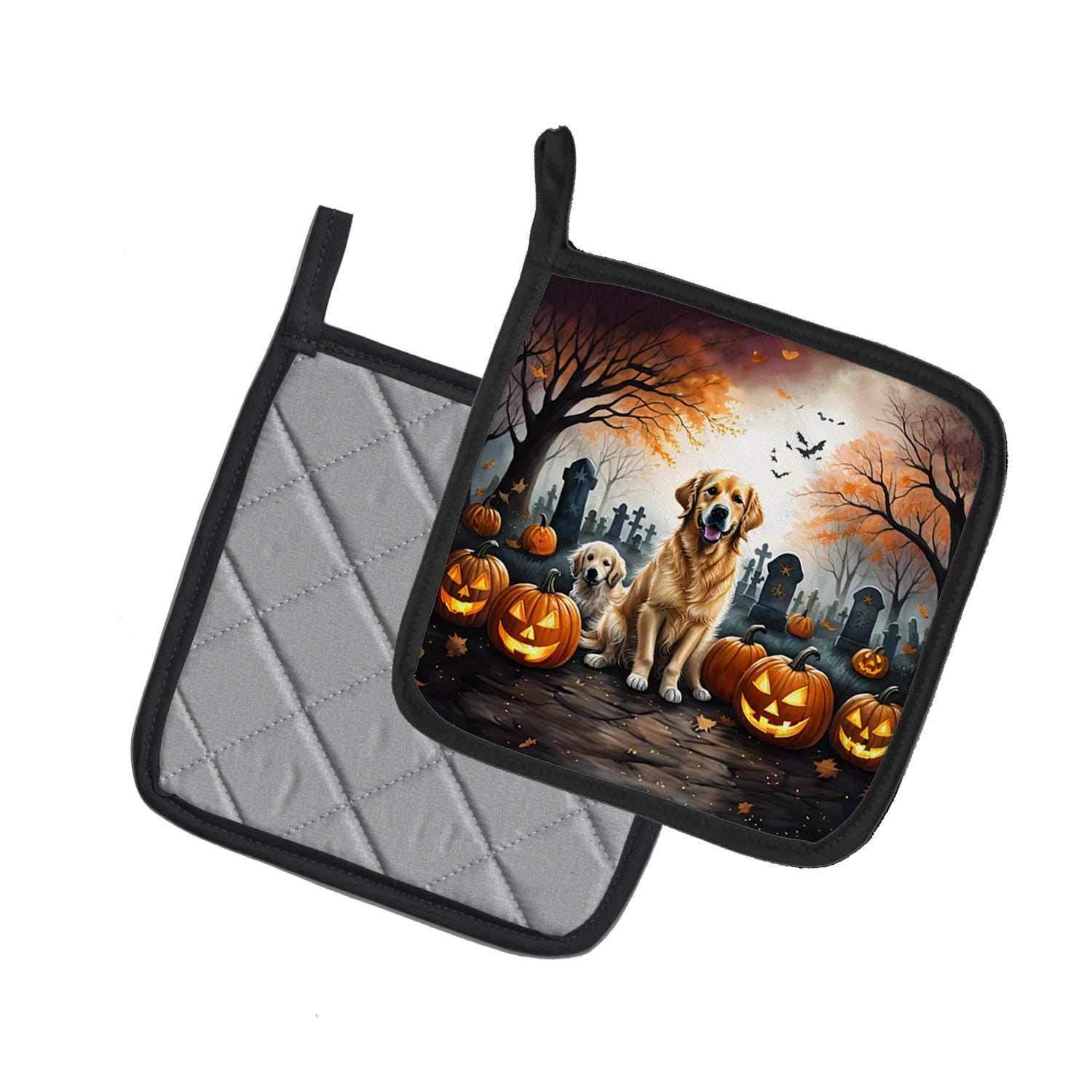 Buy this Golden Retriever Spooky Halloween Pair of Pot Holders